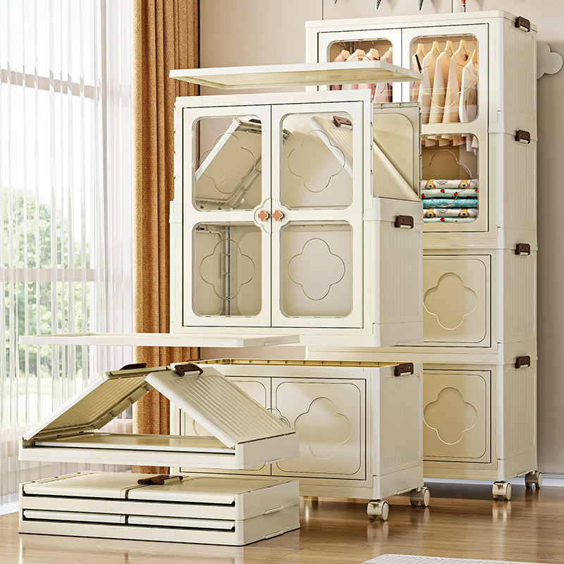 8089-1 Factory Price Wardrobe Standing Design Portable Closet Foldable Plastic Wardrobes for Storage