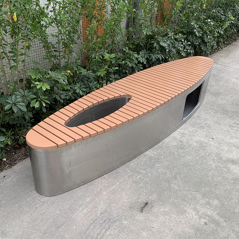 Unique Cutout Design Bench Metal Frame Decorative Functional for Garden Patio Entryway Commercial Space Modern Furniture