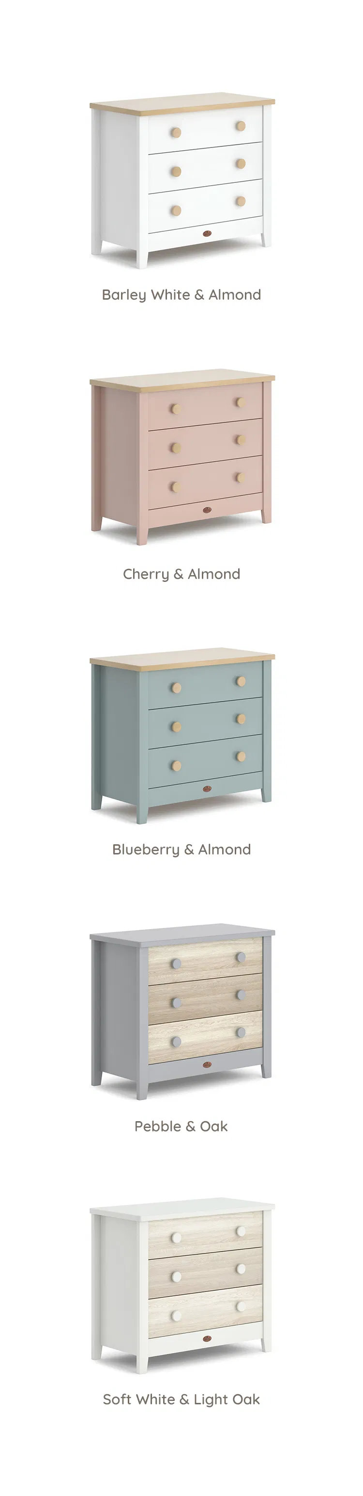 Nordic Modern Kids Wooden Storage 3 Drawer Cabinet Chest of Drawers