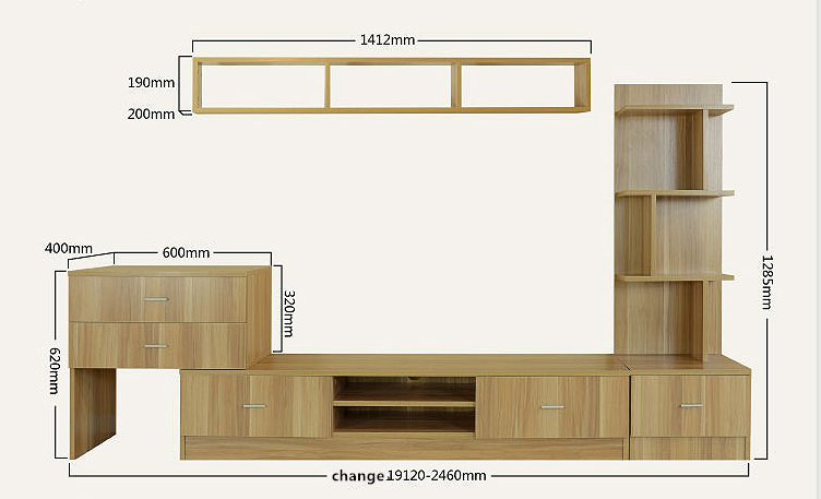 2023 New Style High Quality Wooden TV Stand Structure