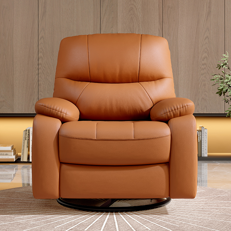 Hot Sale Reclining Luxury Single Sofa Chair Single Leather Recliner Rocking Electric Swing Leather Sofa Recliner