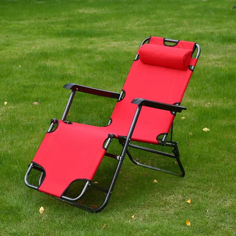 Modern Iron Folding Chaise Lounge Chair Garden Chair Adjustable Backrest Ergonomic Outdoor Pool Beach Patio Lawn Deck Navy