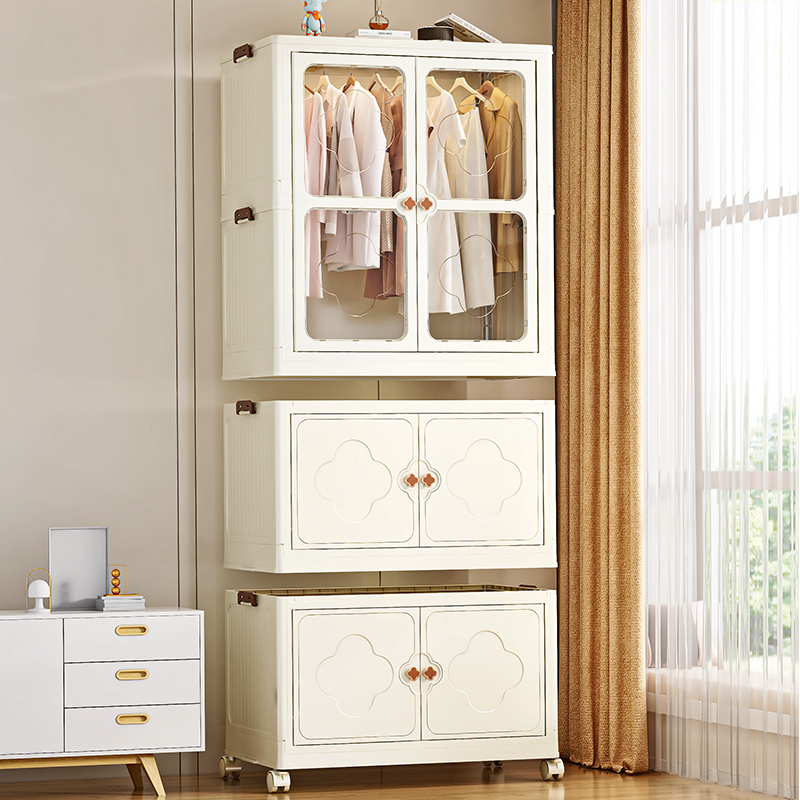8089-1 Factory Price Wardrobe Standing Design Portable Closet Foldable Plastic Wardrobes for Storage