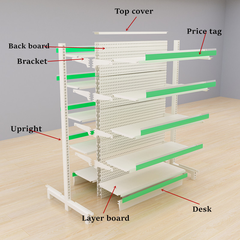 Used Supermarket Shelf Metal/Storage/Gondola/Pharmacy Shelving Storage Rack Shelf Display/Book Shelf for Sale