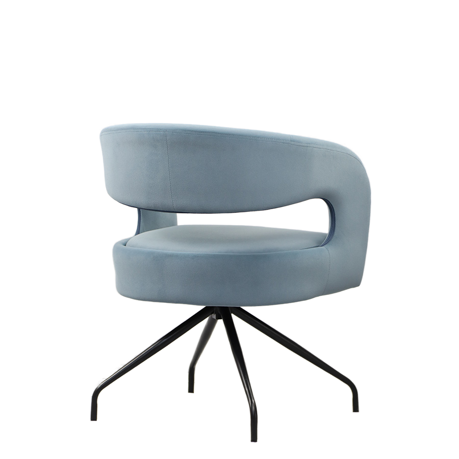 Comfortable Velvet Modern Accent Armchair Swivel for Home Leisure Office Bedroom Apartment Dining Living Room Furniture