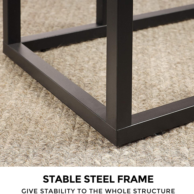C Shaped End Table Large Desktop Wooden Side Table for Couch Sofa and Bed Living Room Bedroom