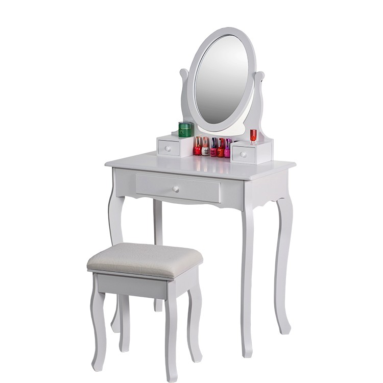 Antique Beauty Dressing Wooden Makeup Vanity Table