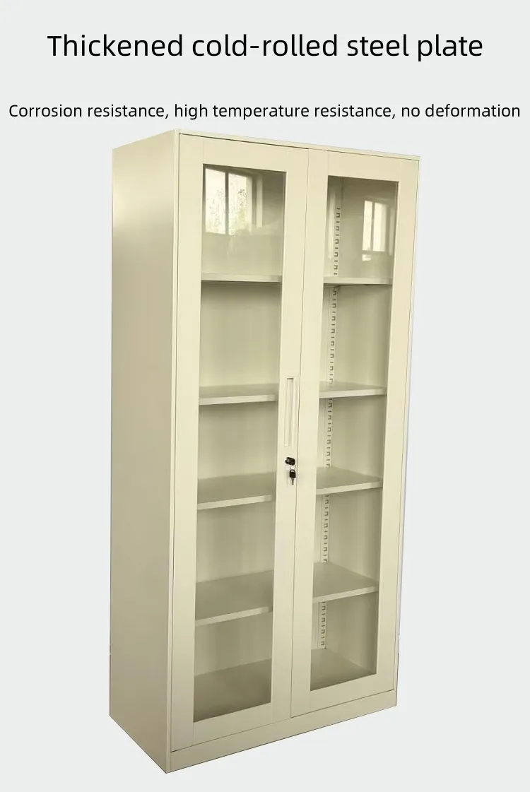 Eggshell White Narrow Frame Glass Front Display Cabinet for Antique Shop Curio Collection