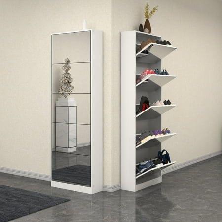 New Design Fashion Hot Sale Modern Style Thin Style Corridor Foyer Storage Rack Indoor Tipping Bucket Shoe Cabinet