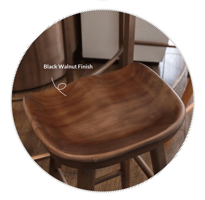 Sturdy wood frame bar stool
