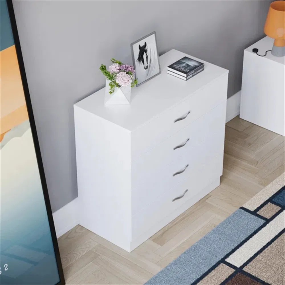 Wooden White Home Furniture Bedroom Storage Clothes Chest of Drawers