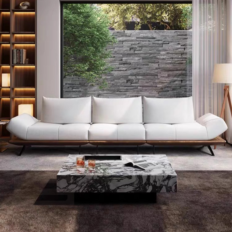Modern 3 Seat White Velvet Fabric Rotating Control Adjustable Living Room Sofa Reclining Lounge Chaise Sofa