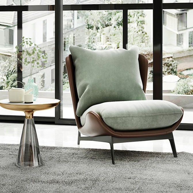 Nordic Single Sofa Chair Accent Chairs Furniture Living Room Apartment Leather Velvet Modern Balcony Irregular Leisure Chair