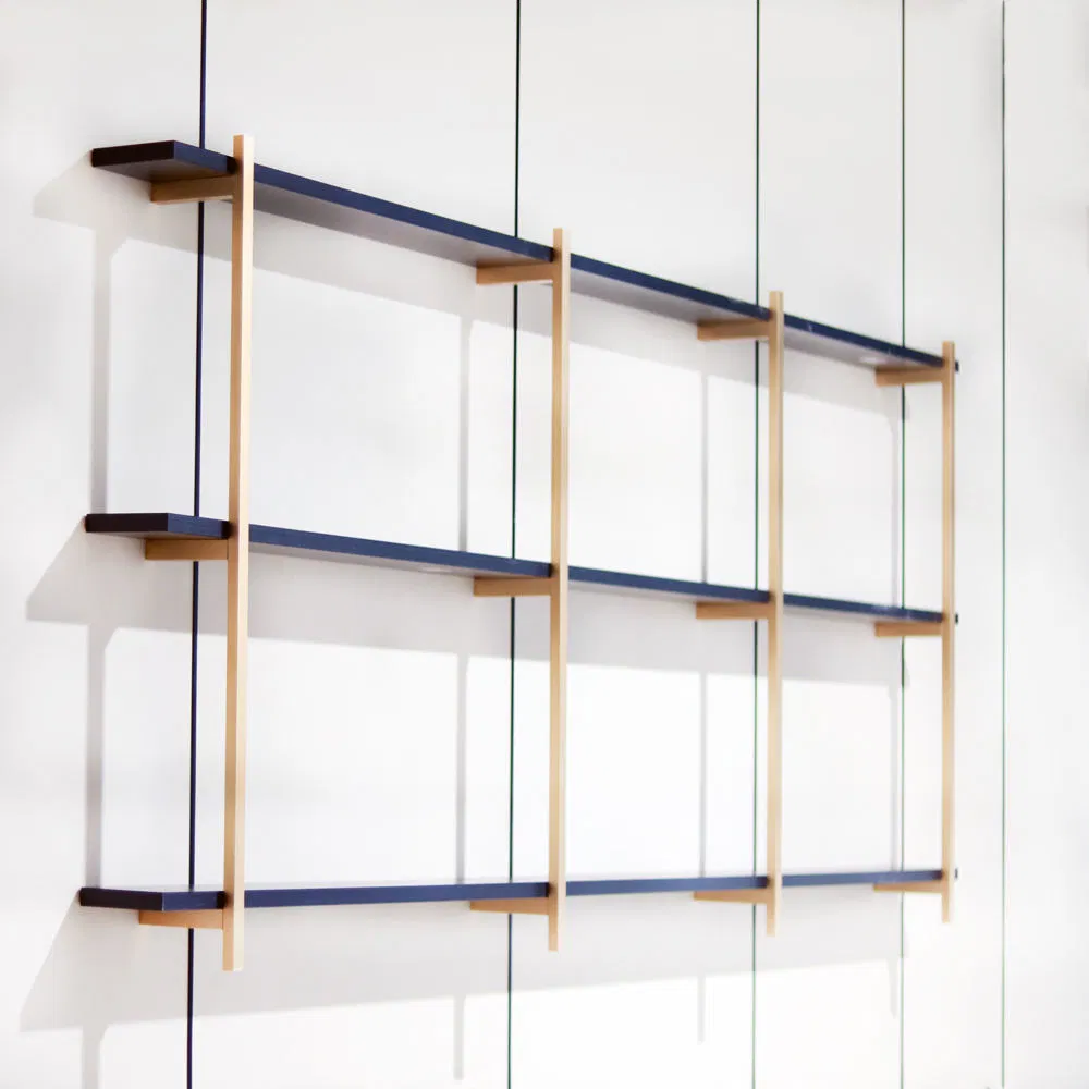 Dly Assemble Metal Wall Shelf Mount Modern Hanging Wall Bookshelf for Living Room