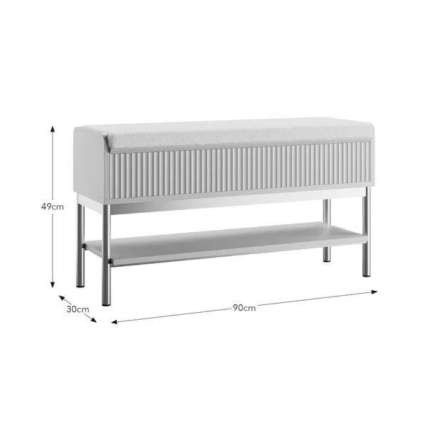 Shoe Storage Bench view 3