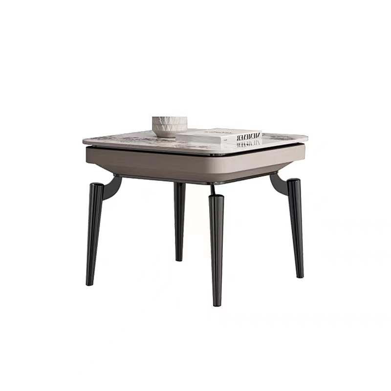 Luxury Design Elegant Side Table Stainless Steel Frame Coffee Table Modern Slate Gold Side Table for Living Room