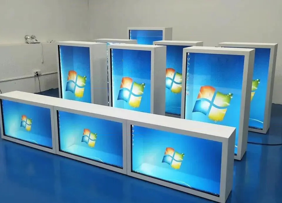 21.5 32 55 86 Inch Indoor 3D Holographic Display Cabinet Interactive Transparent Cabinet LCD Transparent Holobox