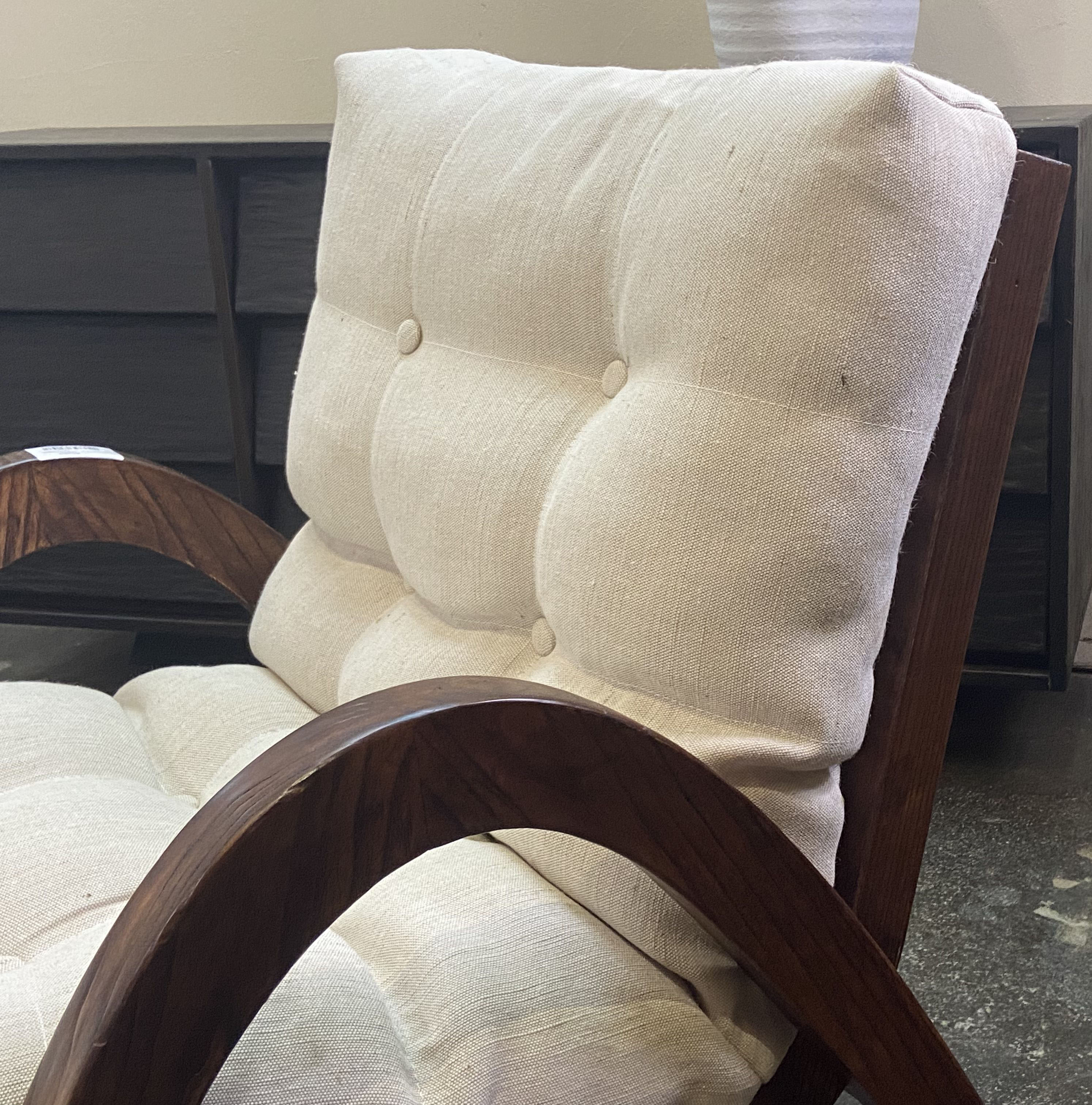 Nordic Style Lounge Chair Modern Solid Wood Furniture Living Room Upholstered Leisure Chair