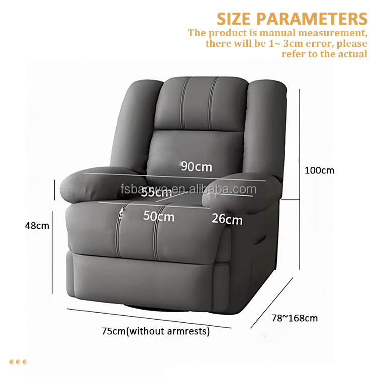 Premium Comfort Massage Recliner Adjustable Lounge Chair, Space Capsule Single Sofa for Relaxation