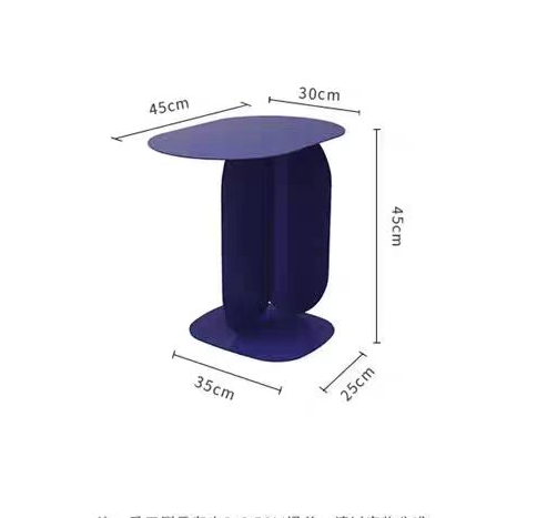 Modern Steel End Table for Living Room Oval Coffee Table with Slide under Sofa Side Table for Dining Bed or Couch