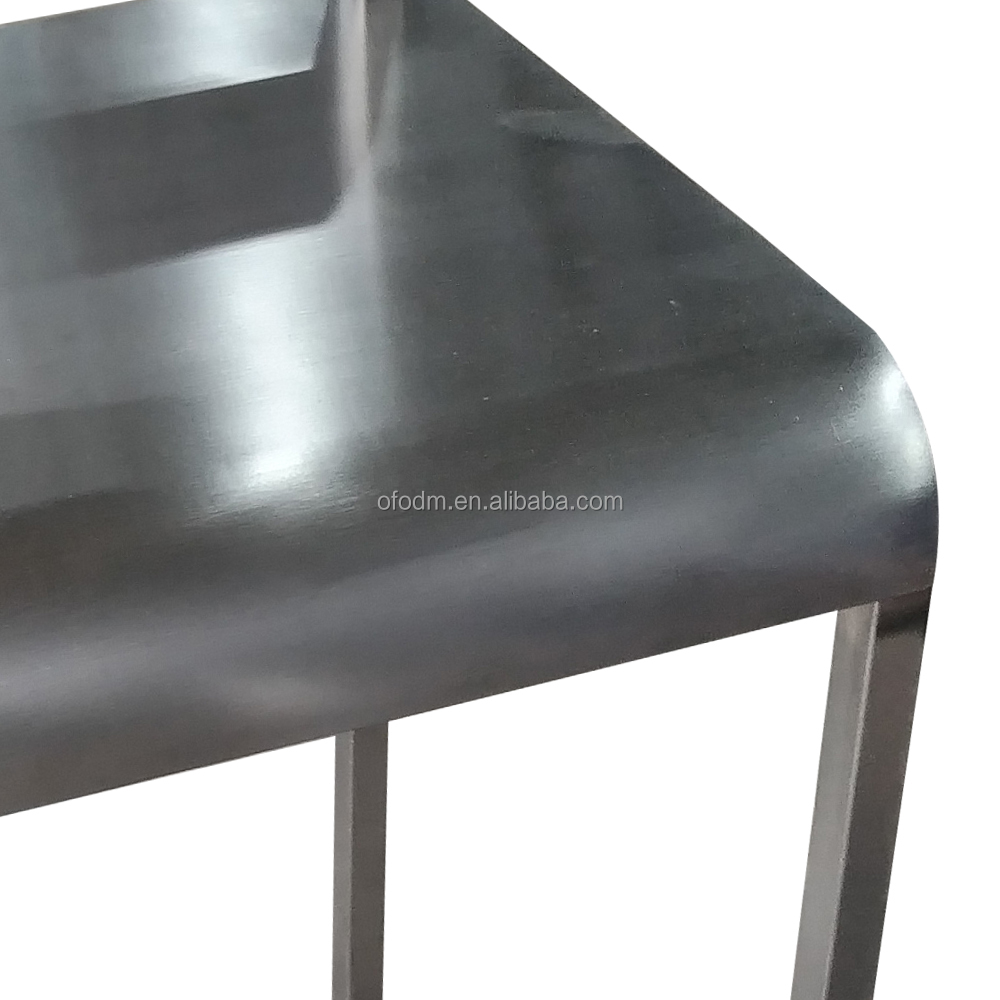 Black Backless Galvanized Steel Counter Height Bar Stools Set Footrest Eco-Friendly Durable Home Bar Living Room School Dining
