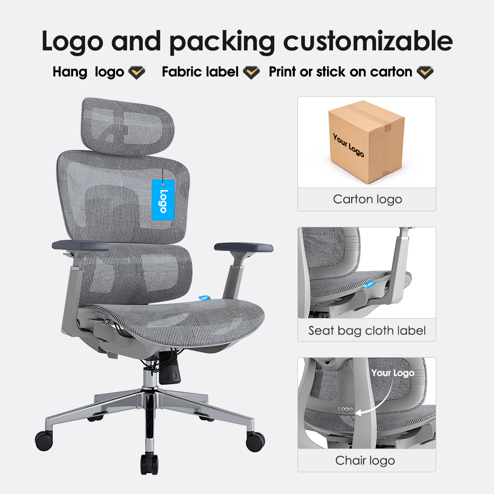 Modern HighQuality Full Mesh Ergonomic Office Swivel Seat Sliding Chair 3D Armrest Office Commercial Furniture Sillas De Oficina