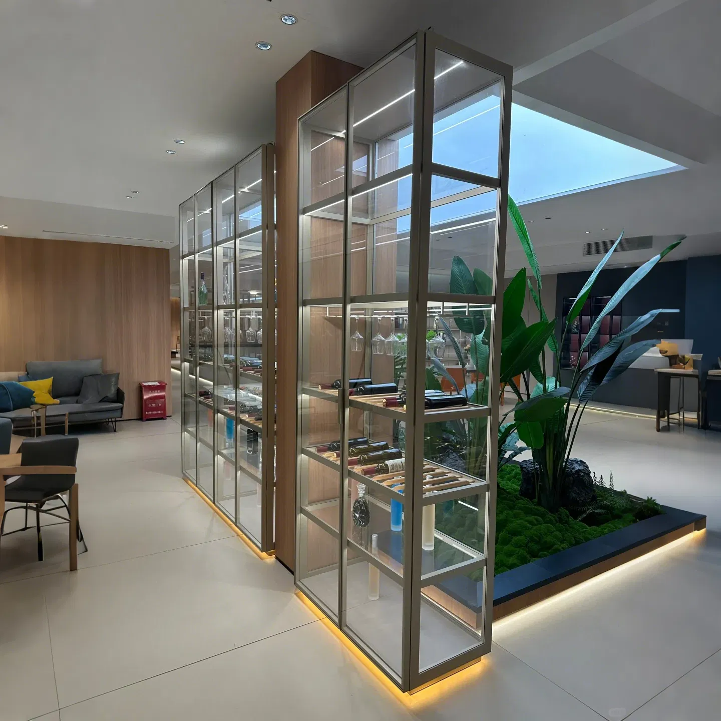 Elegant Glass Display Cabinet for Living Room Decor