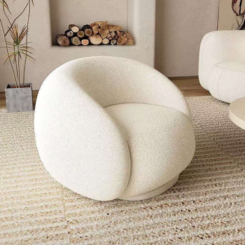 Modern Luxury Frame Velvet Single Sofa Armchair Leisure Style Swivel Lounge Chair for Living Room Furniture