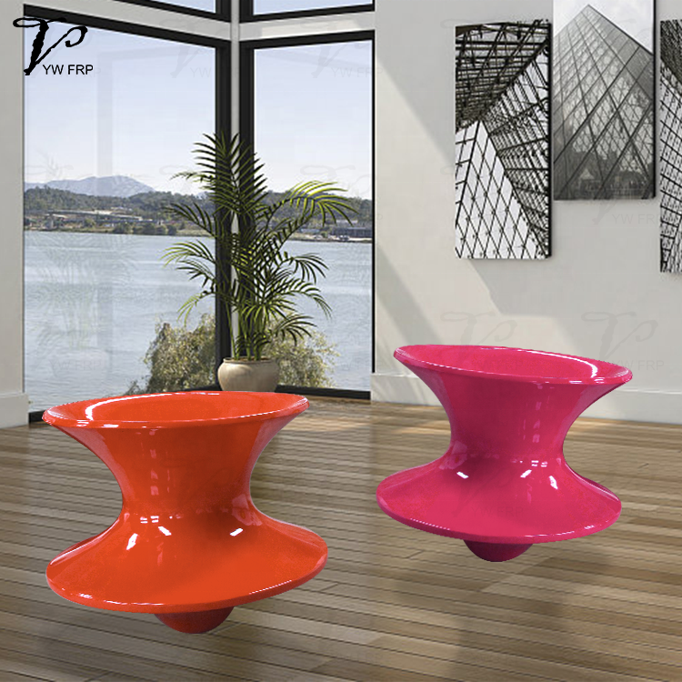 Funny Fiberglass Lazy Susan Rocking Chair for Hotel Outdoor Park Gym-Relaxing Waitin
