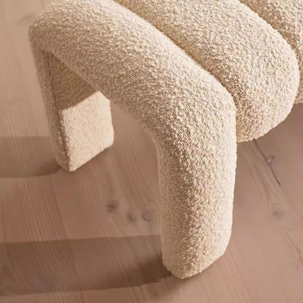 Mid- Velvet Fabric Bench Solid Wood Frame Durable Eco-Friendly Multi-Purpose Bedroom Living Room Entryway Shoe Changing