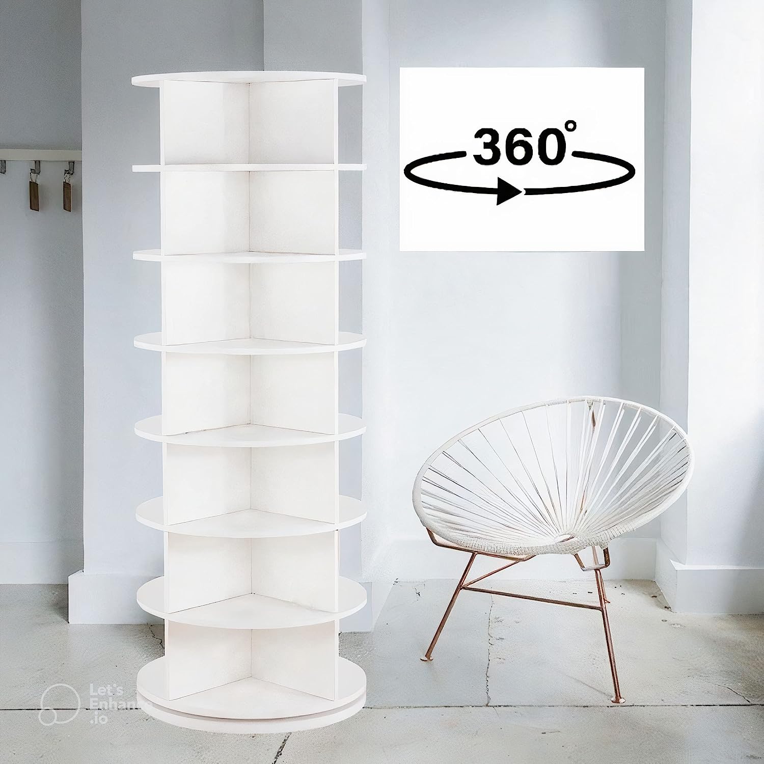 Intelligent 360 Degree Rotating Plastic Shoe Rack Cabinet Full Height Rotary DIY Shoe Stand Home Furniture Dining Living Room