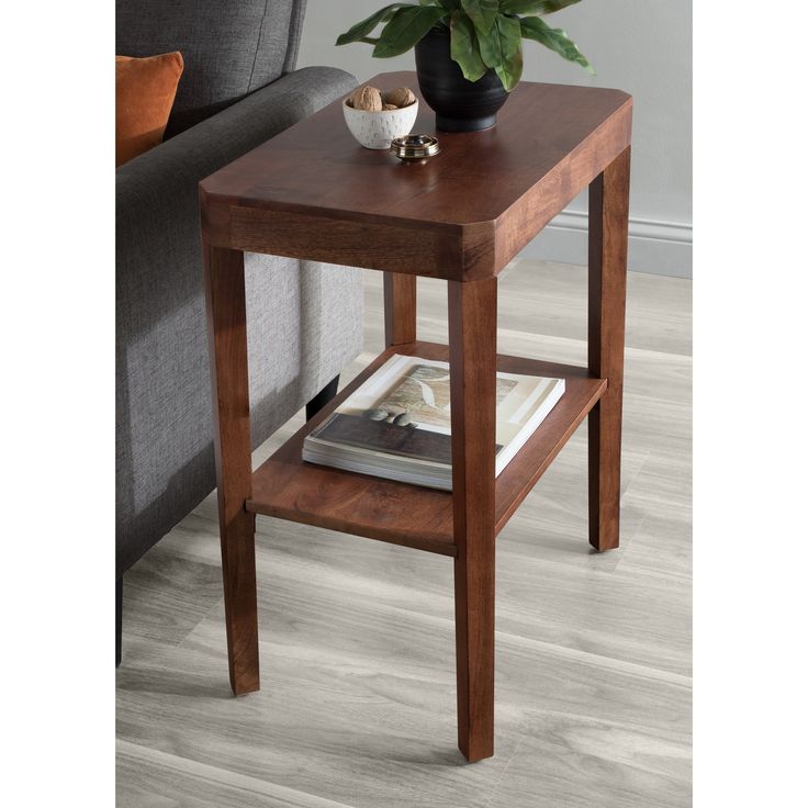 Stylish wooden side tables made from premium oak or teak wood with long lasting polish and strong handmade base