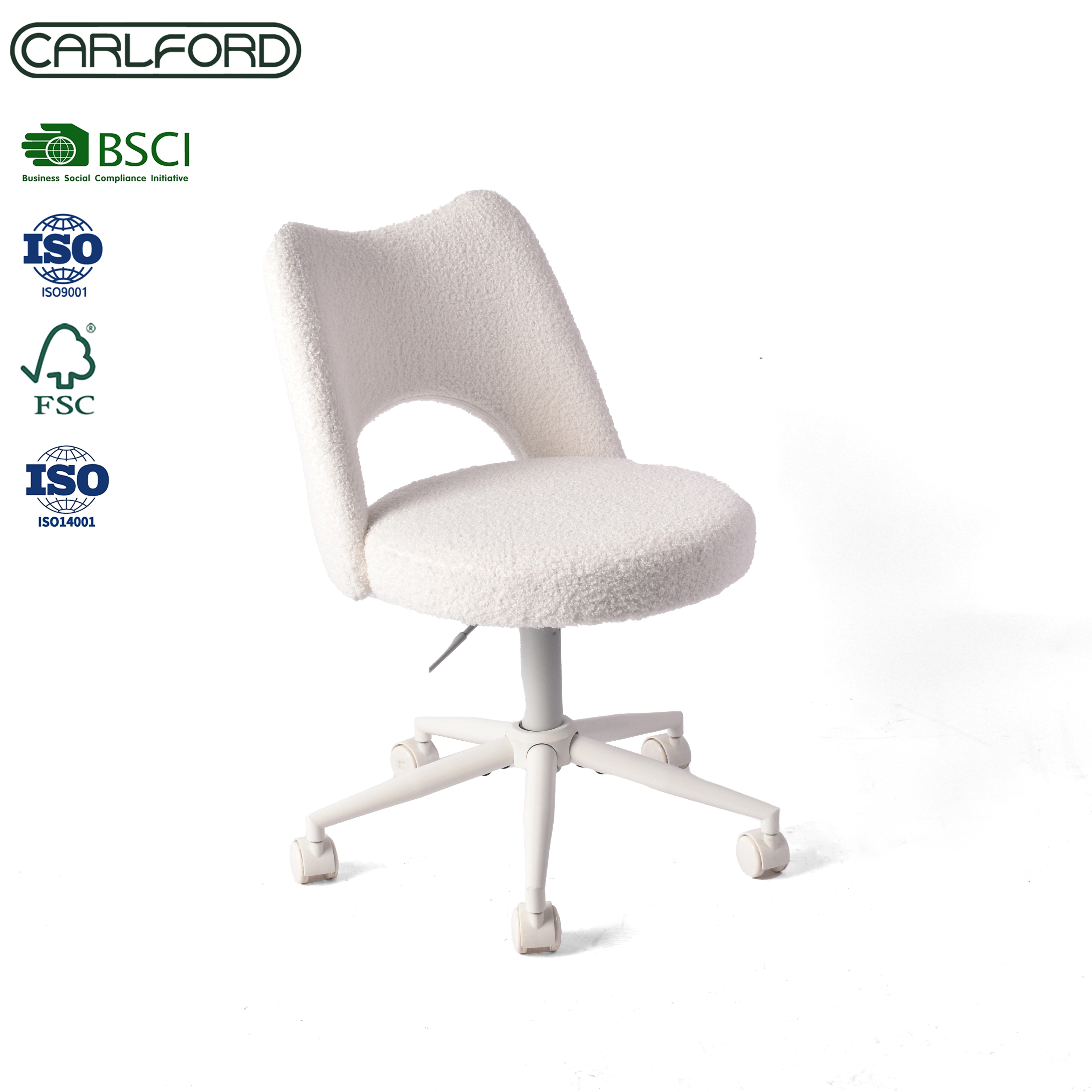 CARLFORD Teddy Children Office Chair Modern Ergonomic Executive Swivel Office Chair with Fabric for Kids Home &amp; Commercial Use
