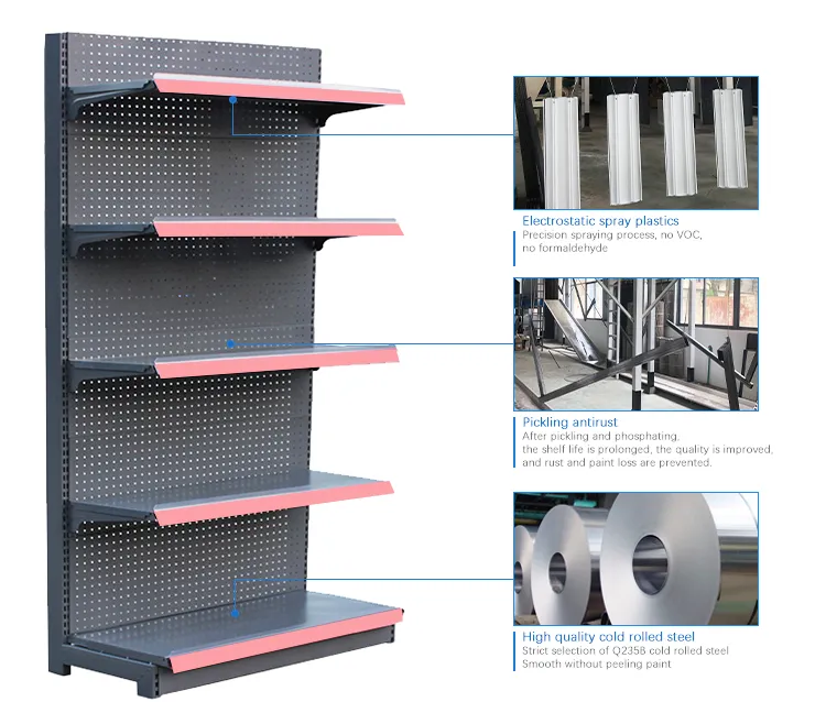 Fast Install Metal Shelving Any Customized Size Display Shelf