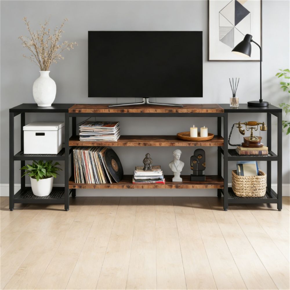 Industrial Design TV Stand with Unique Storage Rack Display Stand