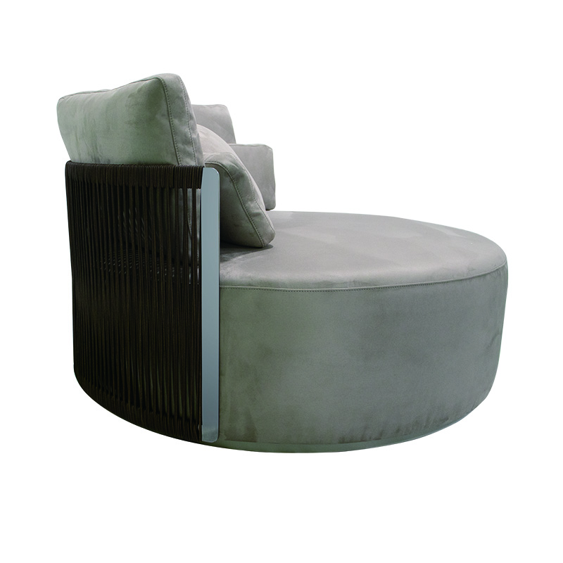Modern Single Round Leisure Lounge Chair with Convertible Feature for Home Office Bedroom Living Room Upholstery Sofa