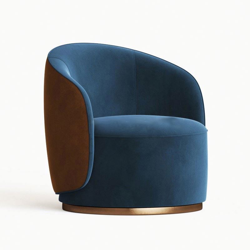 Modern Nordic Luxury Living Hotel Lounge Furniture Armchair Tub Chair Boucle Fabric Single Sofa Swivel Accent Chair