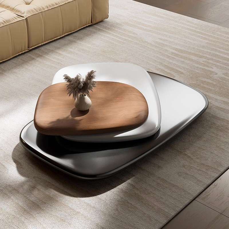 Modern High End Luxury Wholesale Modern Rotation Wooden Coffee Table Center Table Side End Table