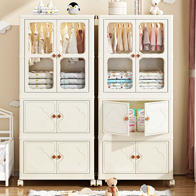 8089-1 Factory Price Wardrobe Standing Design Portable Closet Foldable Plastic Wardrobes for Storage