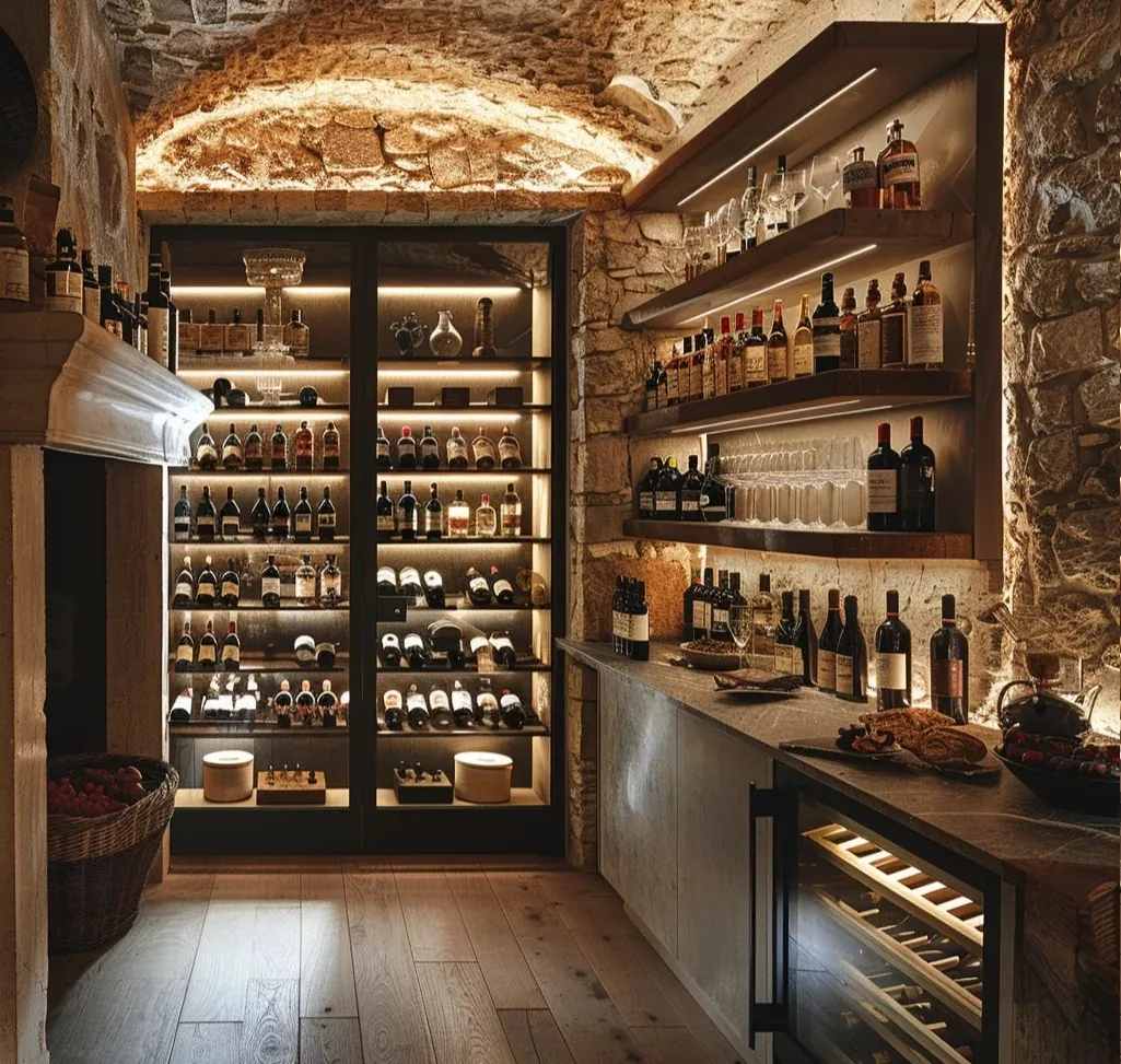 Modern Living Room Wine Cabinet Display Luxury