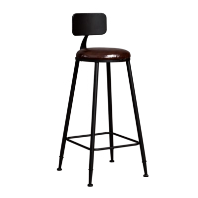 Hot Sale Custom Modern Metal &amp; PU Leather Bar Stool High Chair-Eco-Friendly for Commercial Restaurants Outdoor Dining &amp; Home Bar