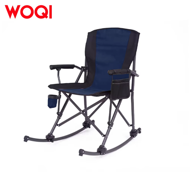 WOQI Deluxe Rocking Seat with Thick Padded Cushioning Sturdy Curved Base Foldable &amp; Portable for Garden &amp; Indoor/Outdoor Use