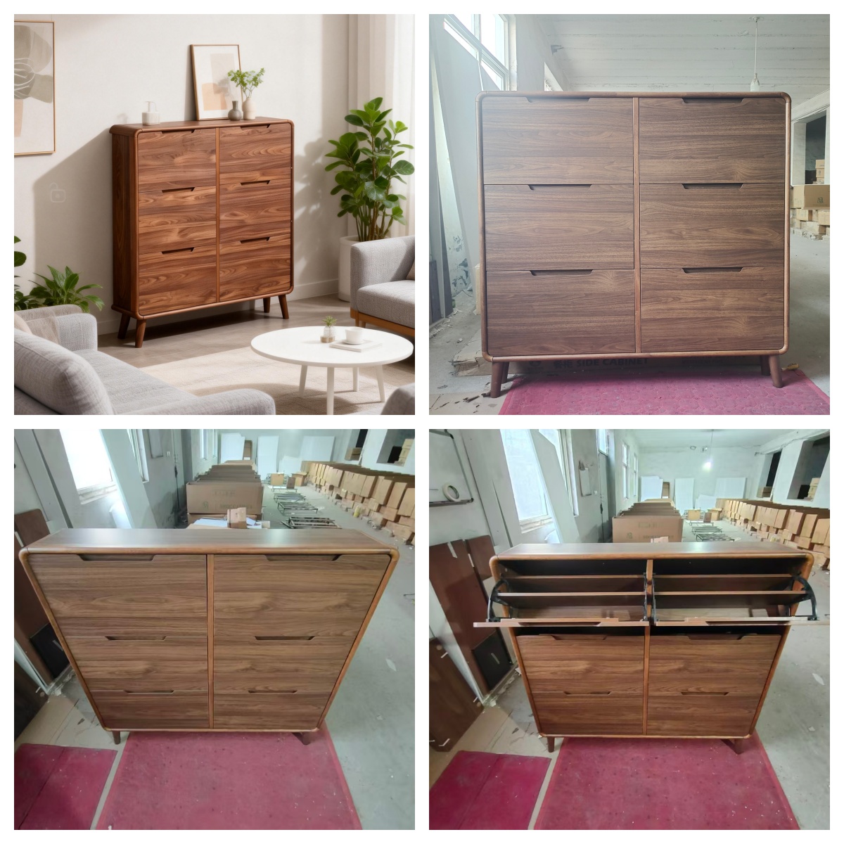 Modern Wooden Shoe Rack Cabinet With Large Storage for Entryway and Home Use Shoe Cabinet
