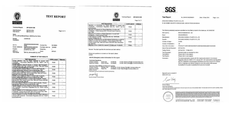 product quality certificates