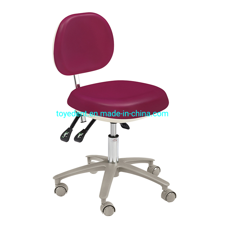 Comfortable Dentist Chair Dental Stool with Adjust Seat and Backrest
