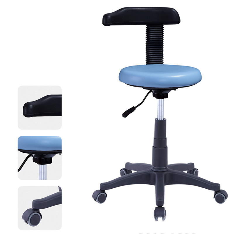 Comfortable Ergonomic Doctor Chair Mobile Dentist Stool with Backrest