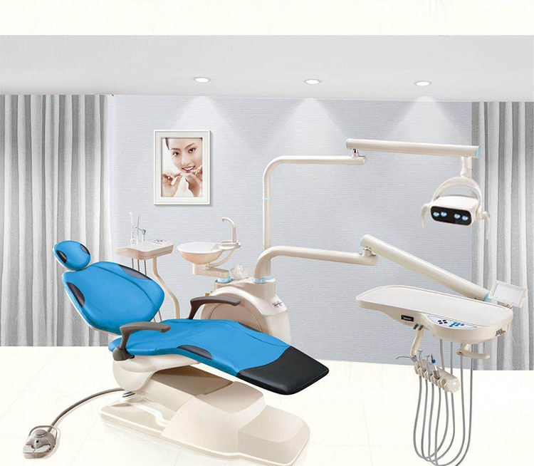 Dental Chair Full Electric Valve Control LED Operating Light Rotating Spittoon