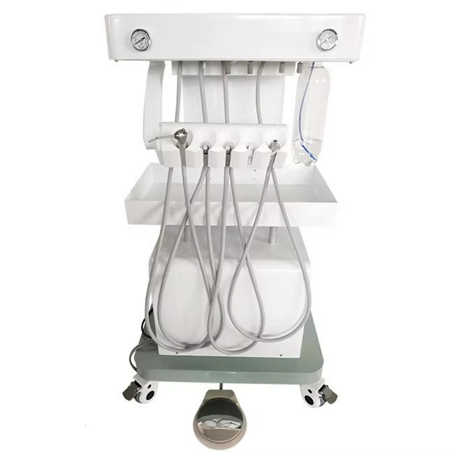 Factory Price Tooth Treatment Turbine Trolley Mobile Dental Unit with Air Compressor