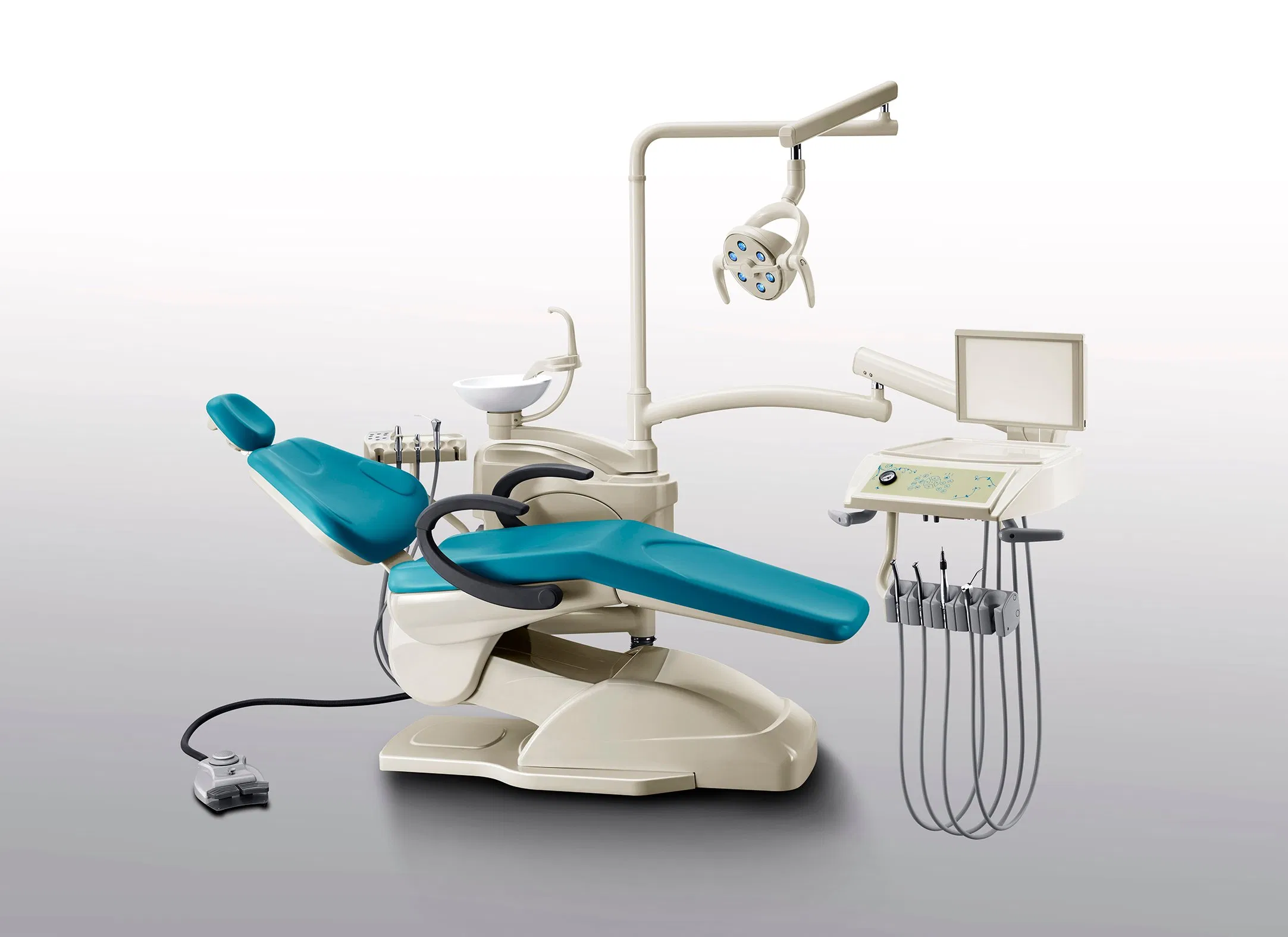China Manufacturer Factory Directly Supply Economic Dental Chair with Operation Lamp