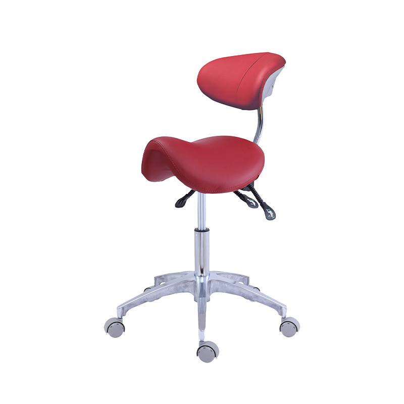 High Quality PU Leather Dental Assistant Chair Saddle Doctor Dentist Stool